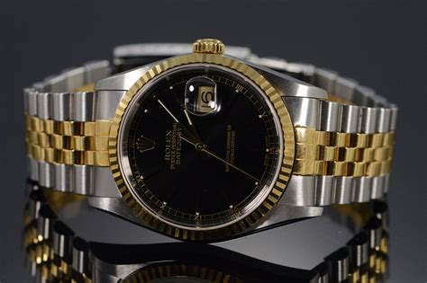 rolex datejust black face